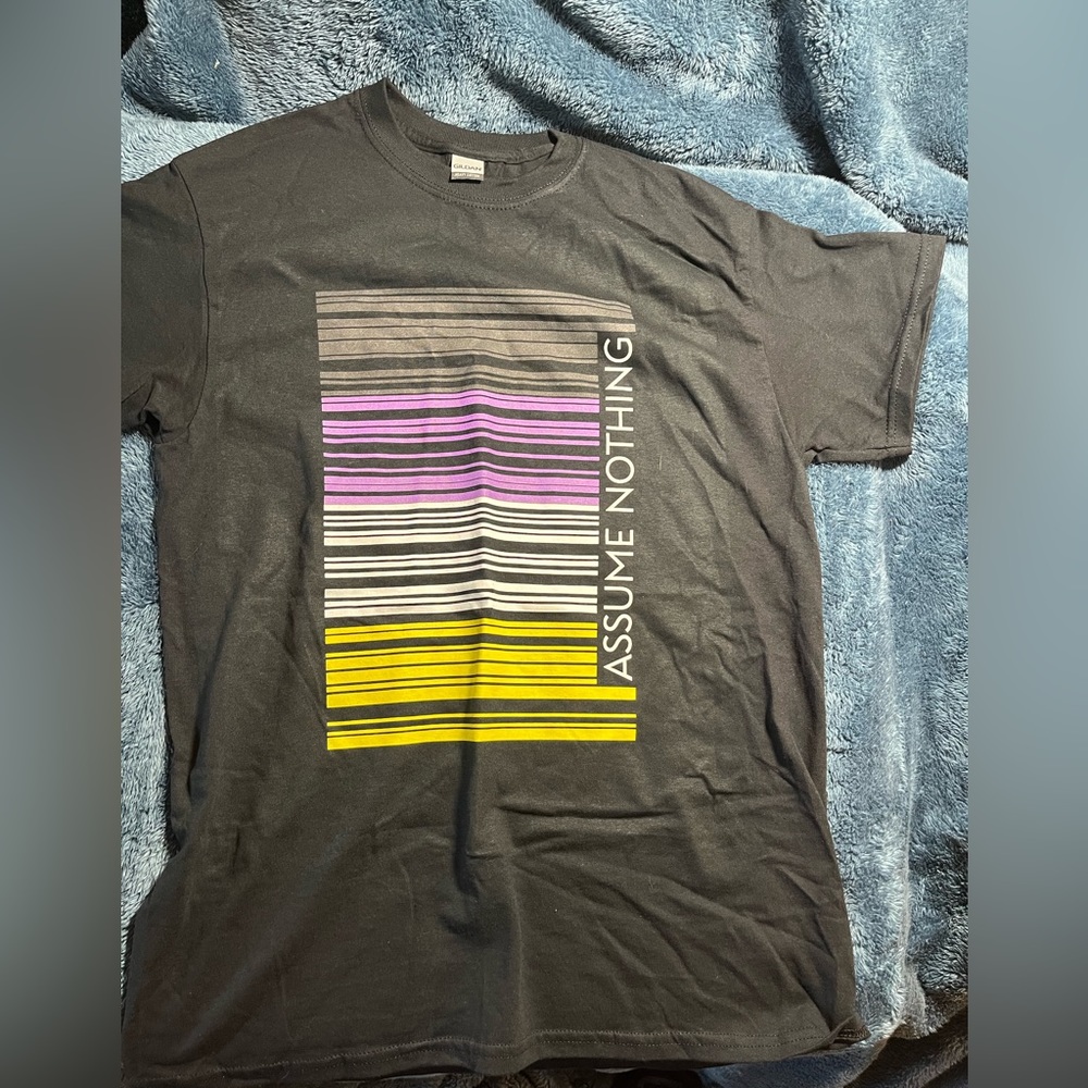 Barcode nonbinary flag colors t-shirt